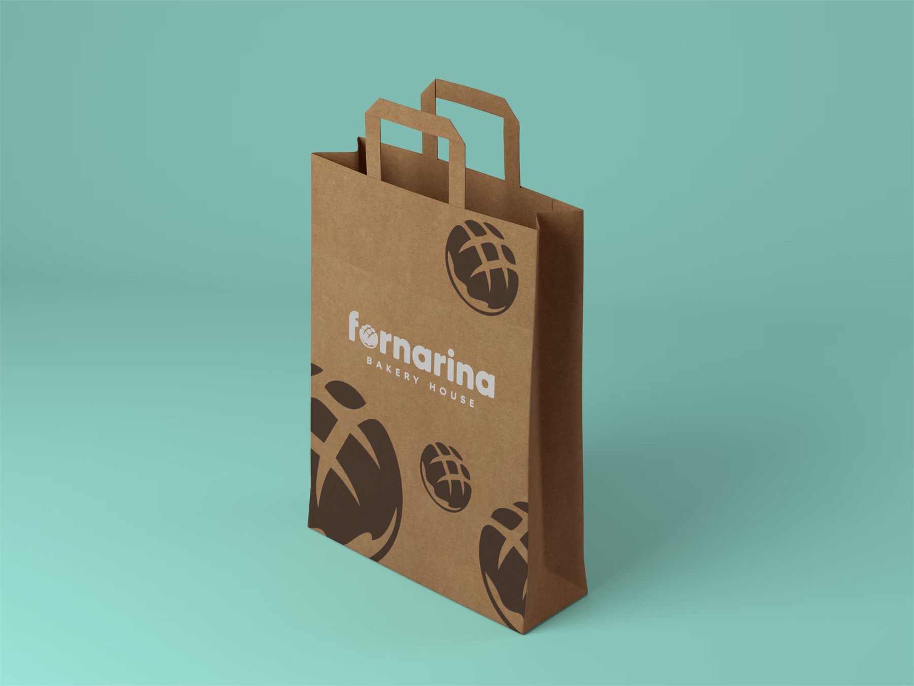 Shopper in carta con il marchio Fornarina